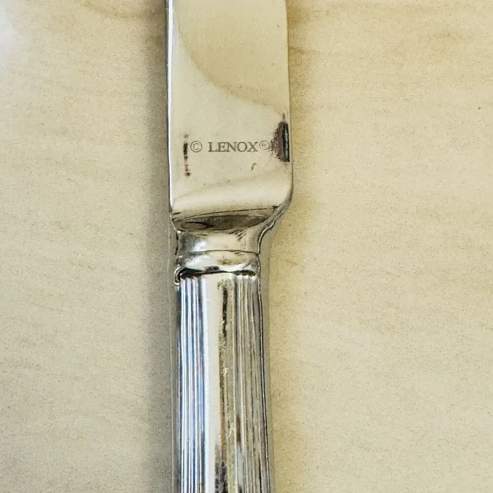 6pc LENOX Archway Stainless Dinner Knives 9 1/8” 18/10 Scalloped Tip Hollow HDL